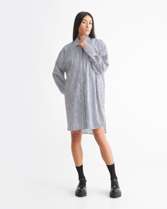 CK Khakis Stripe Shirt Dress