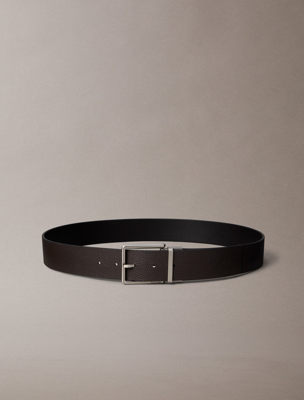 Square Buckle Reversible Belt, Black / CK Dark Brown / Brushed Nickel, hi-res