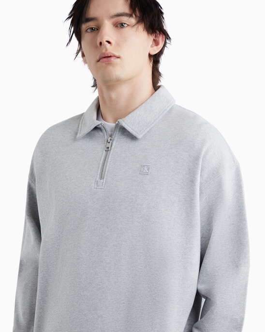 Zip Up Polo Sweatshirt