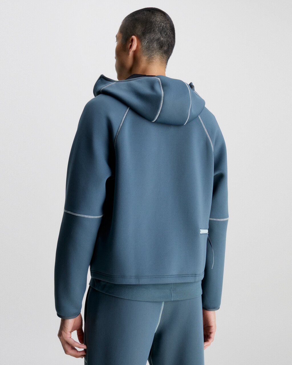 Zip Up Logo Hoodie, DARK SLATE, hi-res
