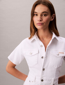 Trucker Dress, OPTIC WHITE, hi-res