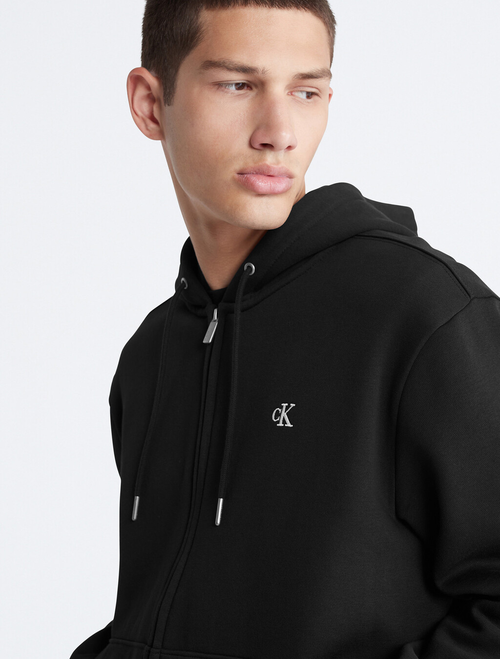 Archive Logo Zip Fleece Hoodie, Black Beauty, hi-res