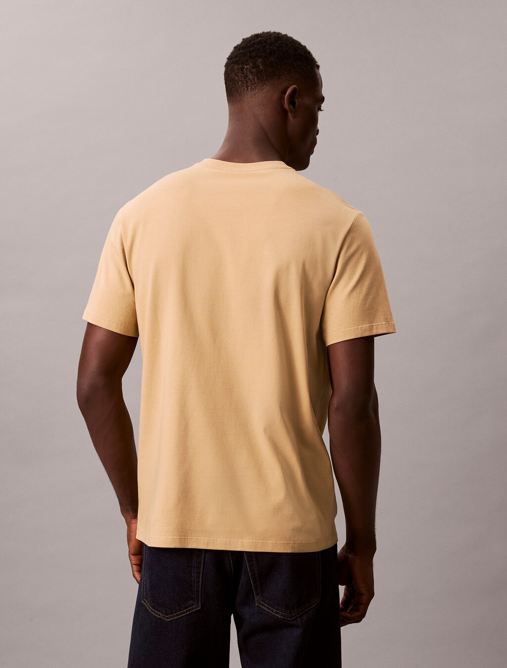 Calvin Crewneck Graphic Tee, Dark Barley, hi-res
