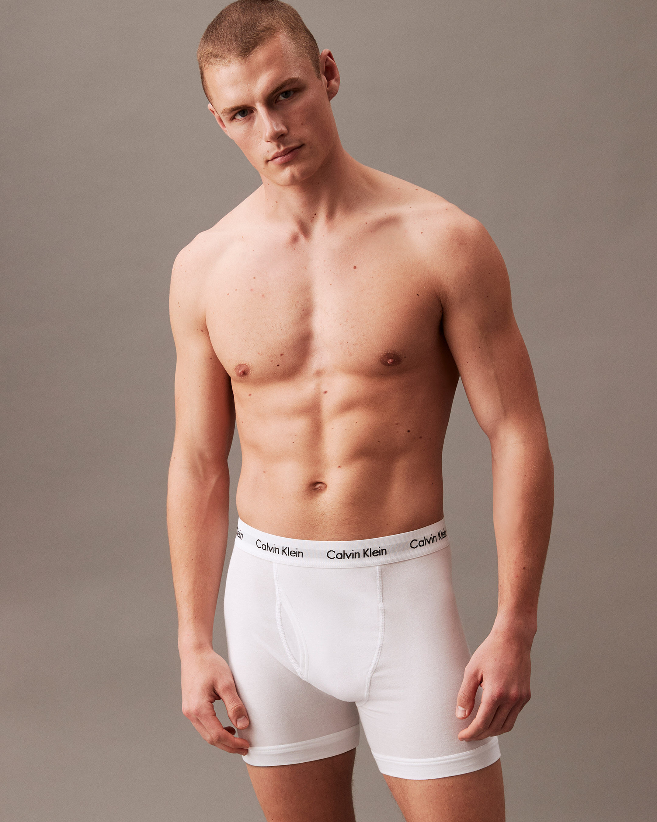 Cotton Stretch 3 Pack Boxer Brief white Calvin Klein Singapore