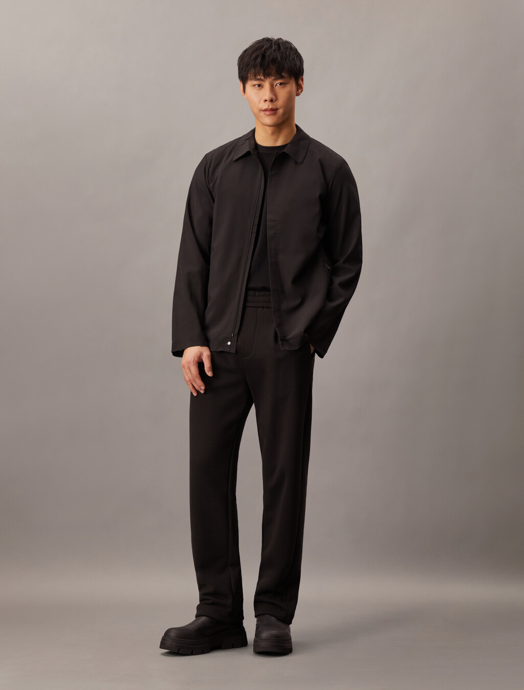Essential Woven Jacket, Black, hi-res