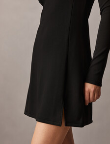 Fit And Flare Monogram Dress, Ck Black, hi-res