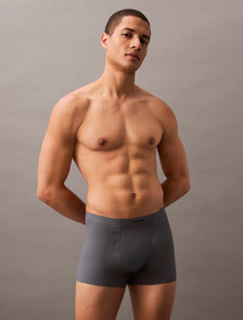 CK Black Bonded Micro Low Rise Trunks, Shark, hi-res