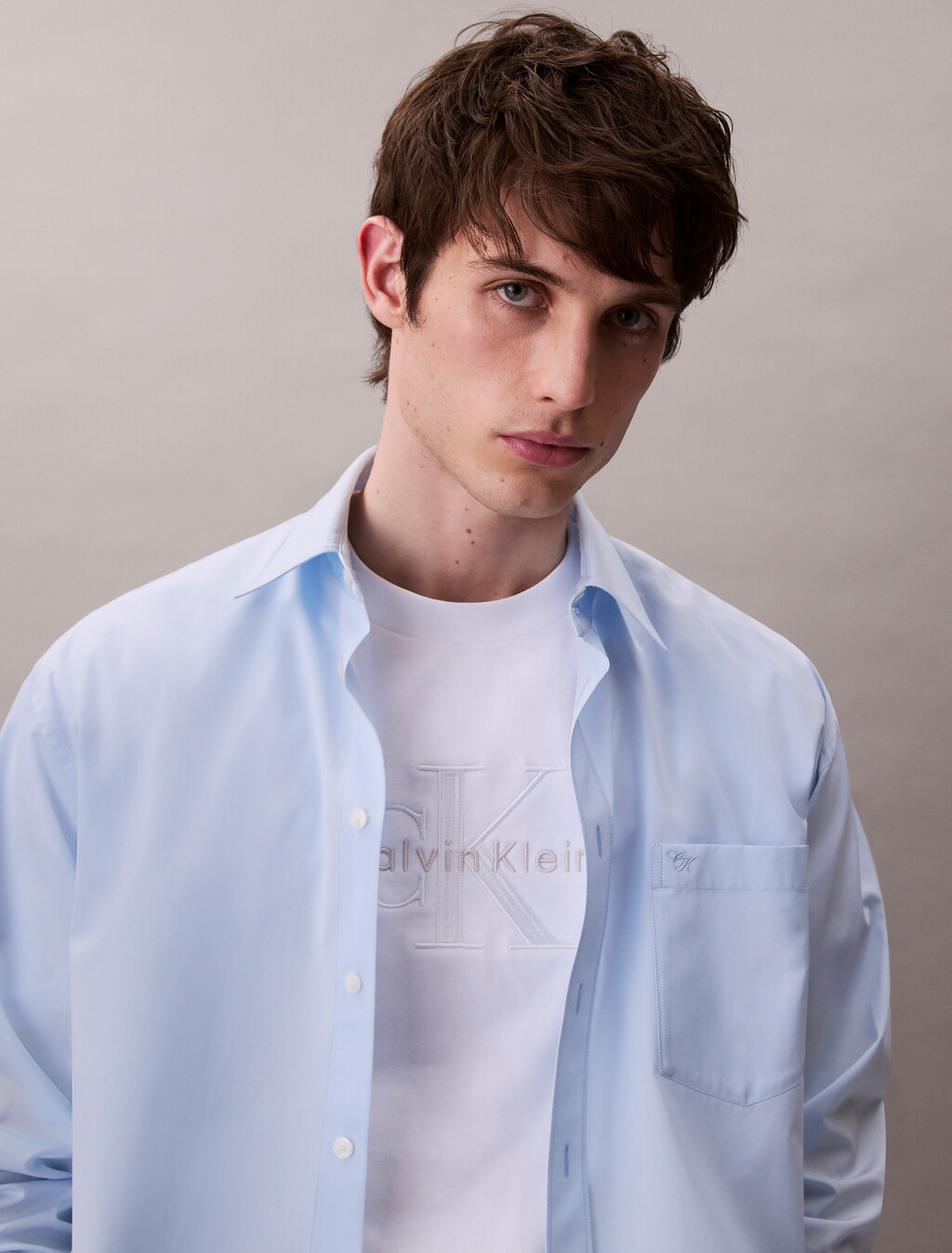 Relaxed Monogram T-shirt, Brilliant White, hi-res