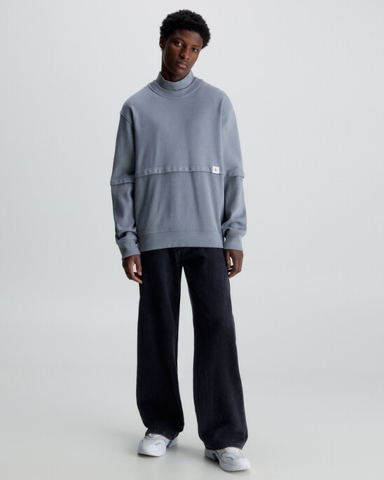 Relaxed Material Mix Sweatshirt