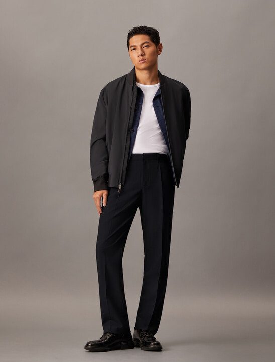 Premium Wool Blend Pleated Trouser