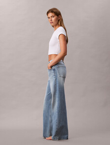 Allover Monogram Low Rise Baggy Jeans, CK ATLANTIC, hi-res