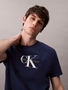 Monogram T-shirt, Blue Jean, hi-res