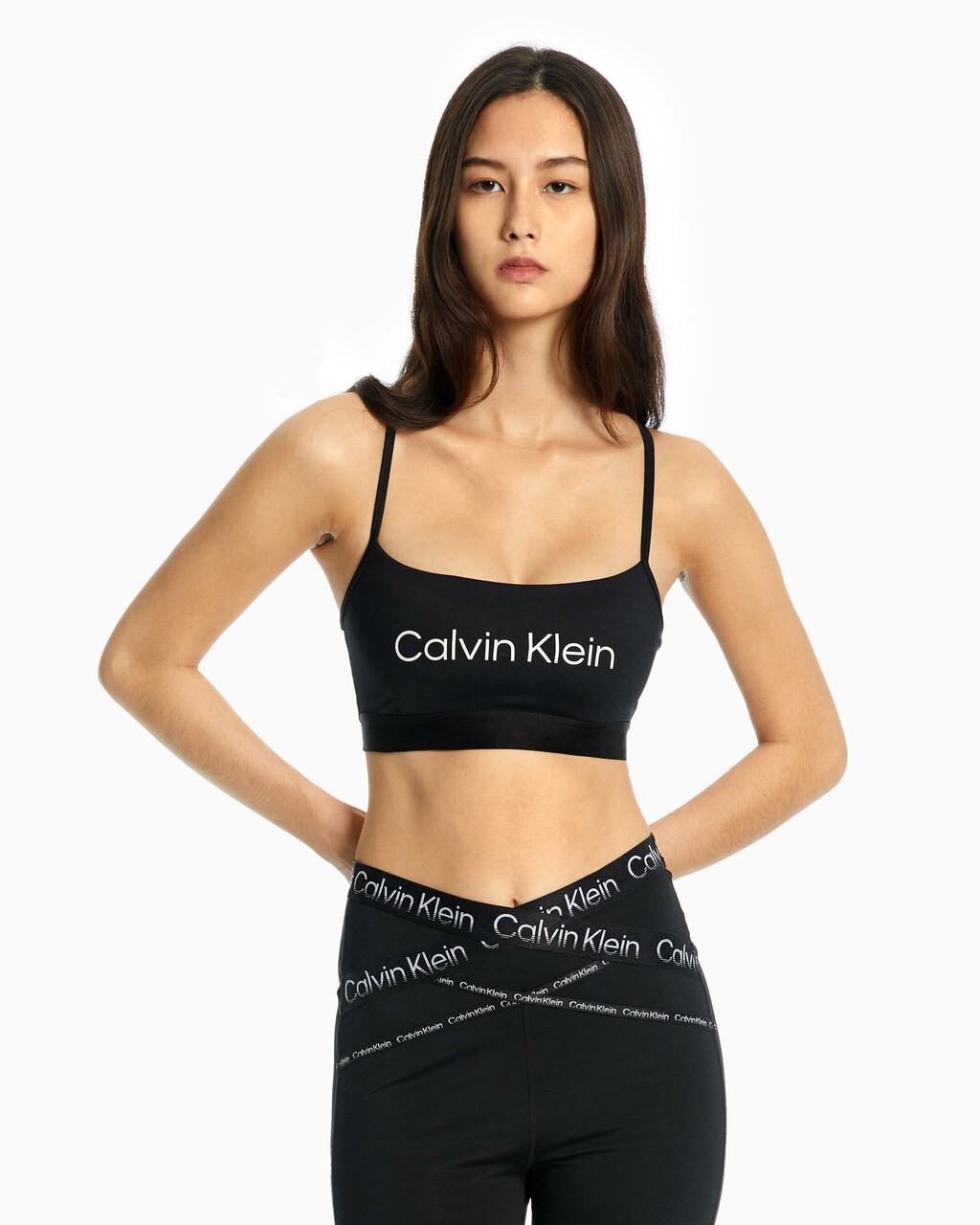 CORE WORKOUT LOW SUPPORT SPORTS BRA, CK BLACK, hi-res