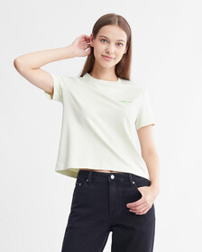 Monogram Tee, Canary Green, hi-res