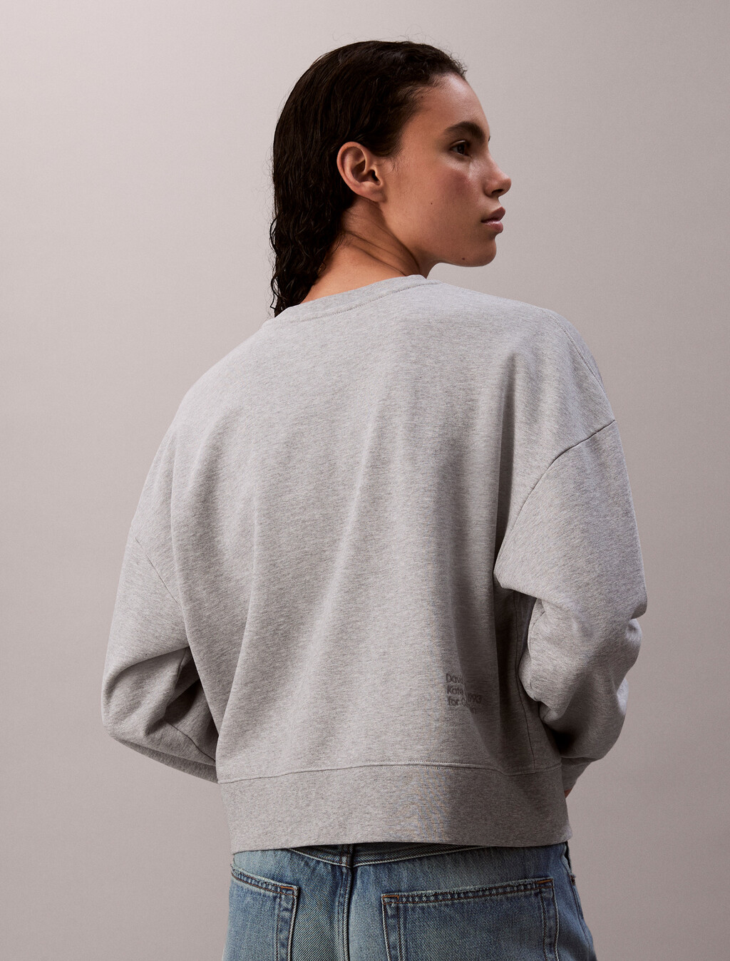 Kate Moss Terry Graphic Relaxed Sweatshirt, Heroic Grey Heather, hi-res