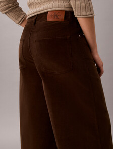 Corduroy Wide Leg Trousers, Brown Cork, hi-res