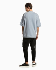 UNISEX INFINITE COOL WAVE PRINT SHORT SLEEVE SWEATSHIRT, SILVER SKY, hi-res