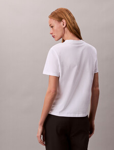 Glossy Metallic Logo T-shirt, Bright White, hi-res