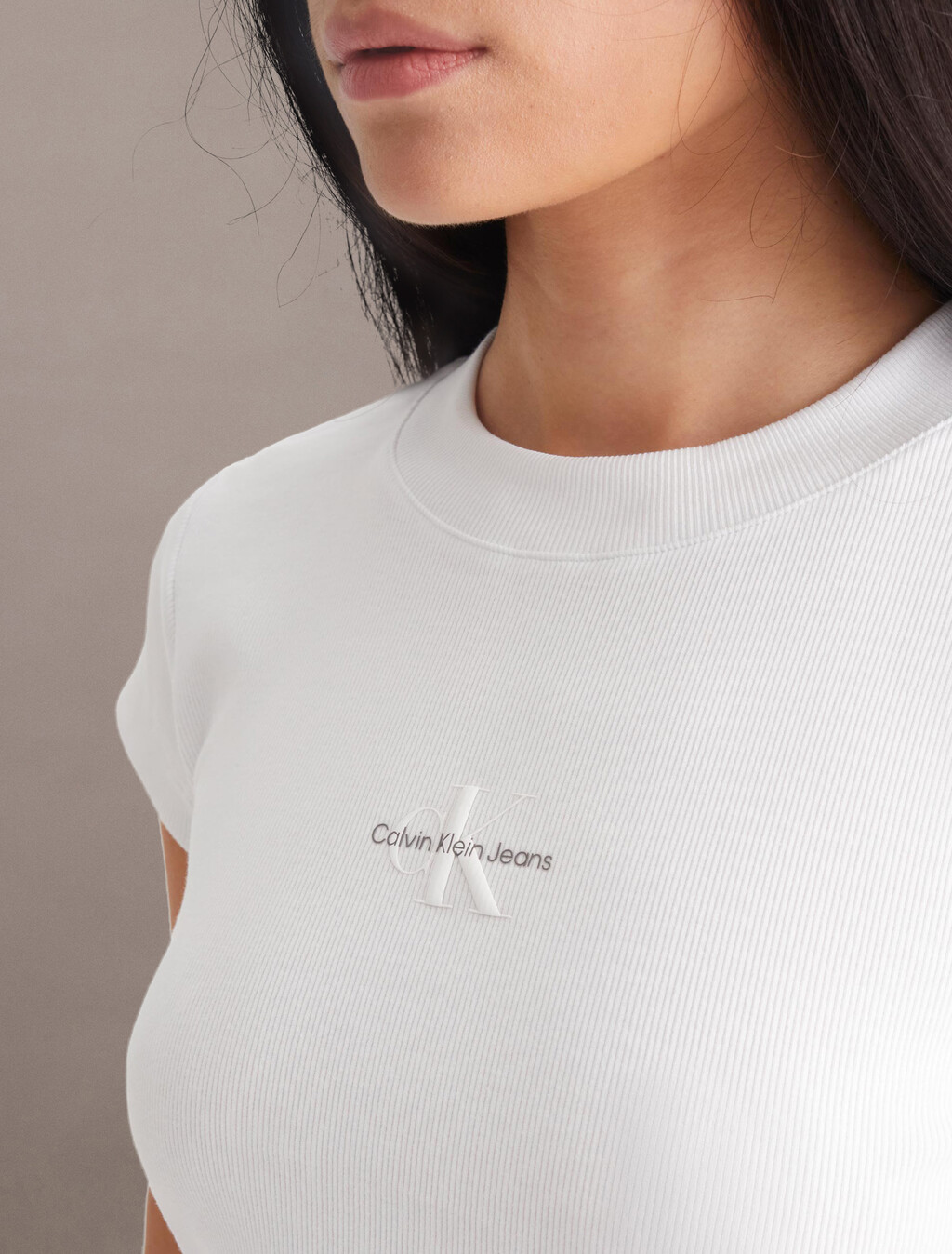 Monogram Baby Tee, Bright White, hi-res