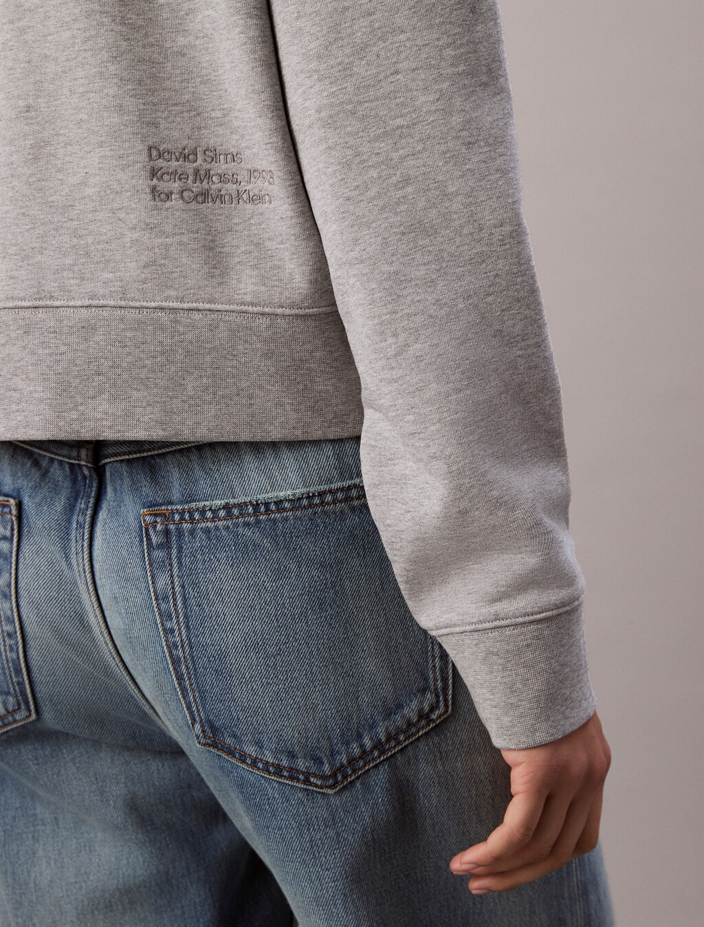 Kate Moss Terry Graphic Relaxed Sweatshirt, Heroic Grey Heather, hi-res