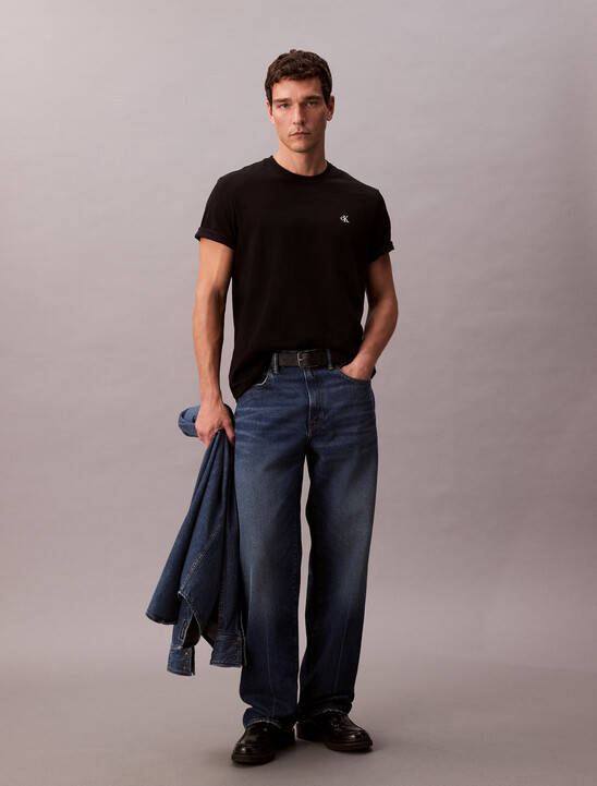 Embroidered Monogram Logo Relaxed T-Shirt