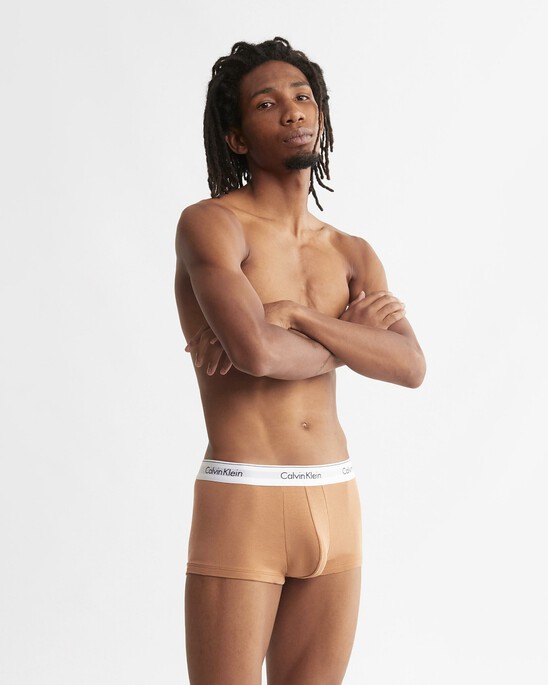 MODERN COTTON STRETCH NATURAL LOW RISE TRUNKS 3 PACK