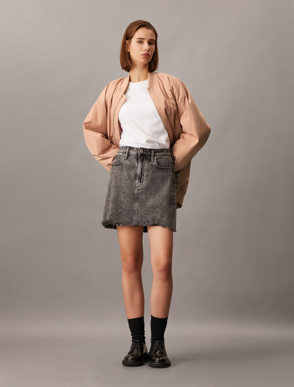 Long Padded Bomber Jacket, Tuscany, hi-res