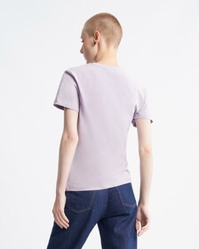 Monogram Box Print Organic Cotton Slim Tee, Lavender Aura, hi-res
