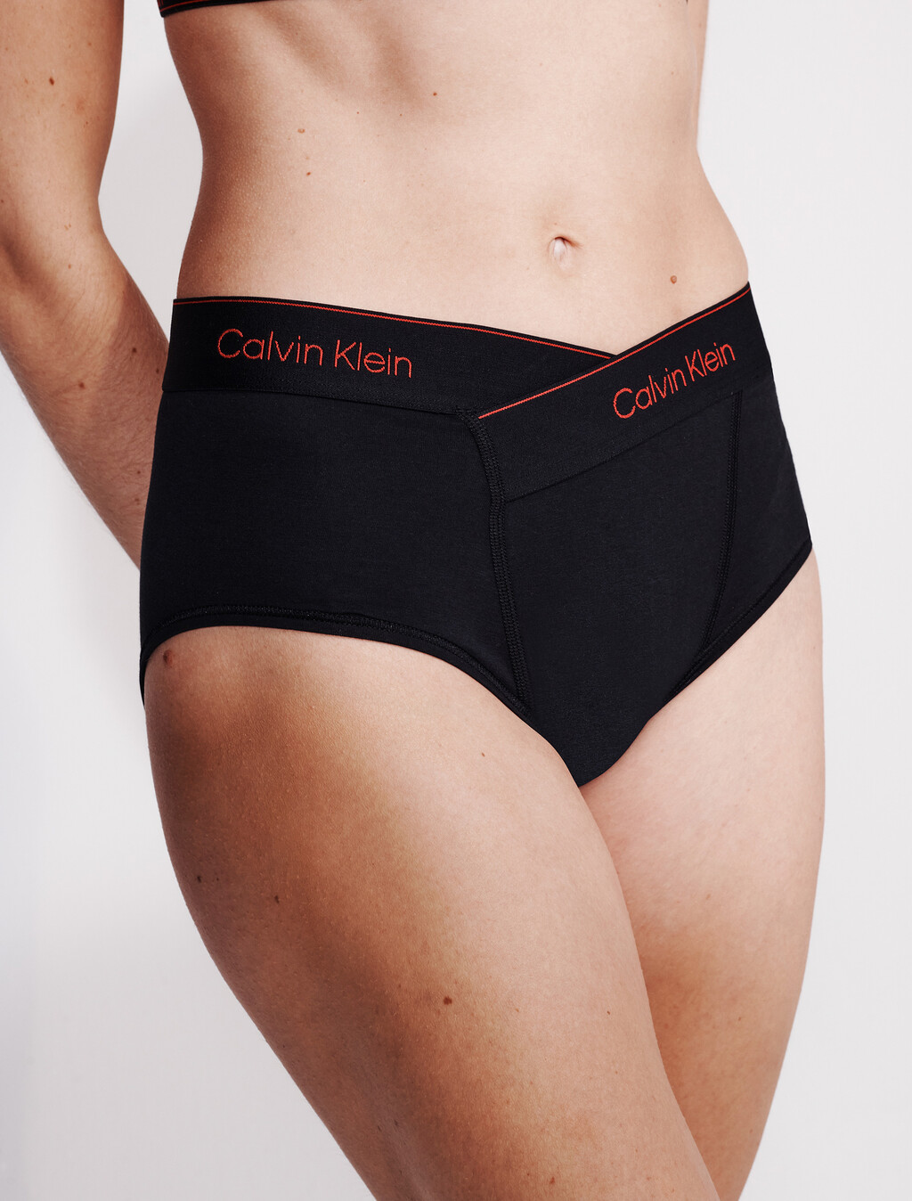 Icon Cotton High Waist Bikini, Black, hi-res