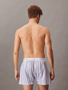 Cotton Poplin Traditional Boxers, 19513 SWEET STRIPE+WHITE/ROYALTY, hi-res