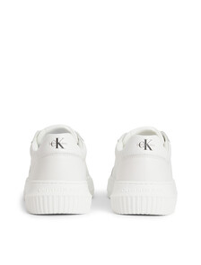 Leather Trainers, White, hi-res