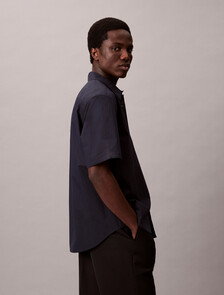 Cotton Nyon Relaxed Shirt, Night Sky, hi-res