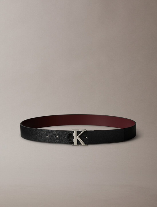 Two Tone Monogram Buckle Reversible Belt 35mm
