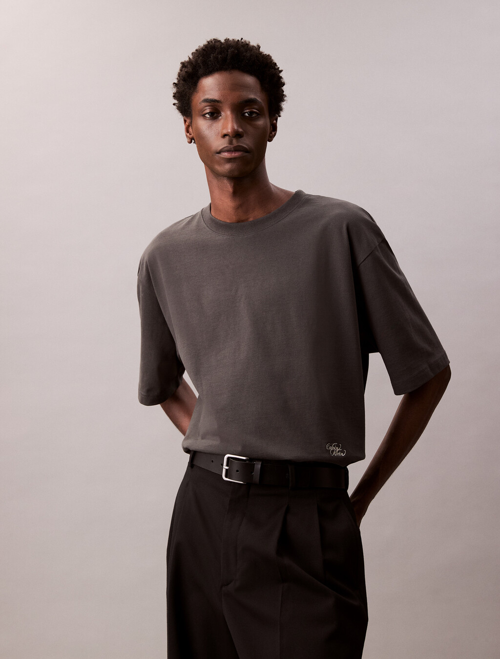 Cotton Relaxed Tee, Pirate Black, hi-res
