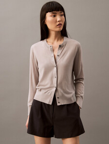 Tech Merino Cardigan, Ash, hi-res