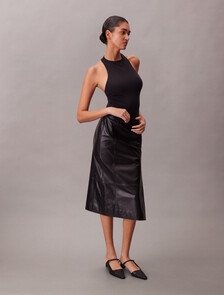 Racerback Bodysuit - Icon Cotton Modal, Black, hi-res