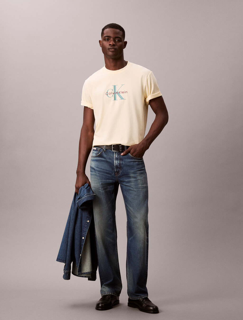 Monogram T-shirt, Waxy Yellow, hi-res