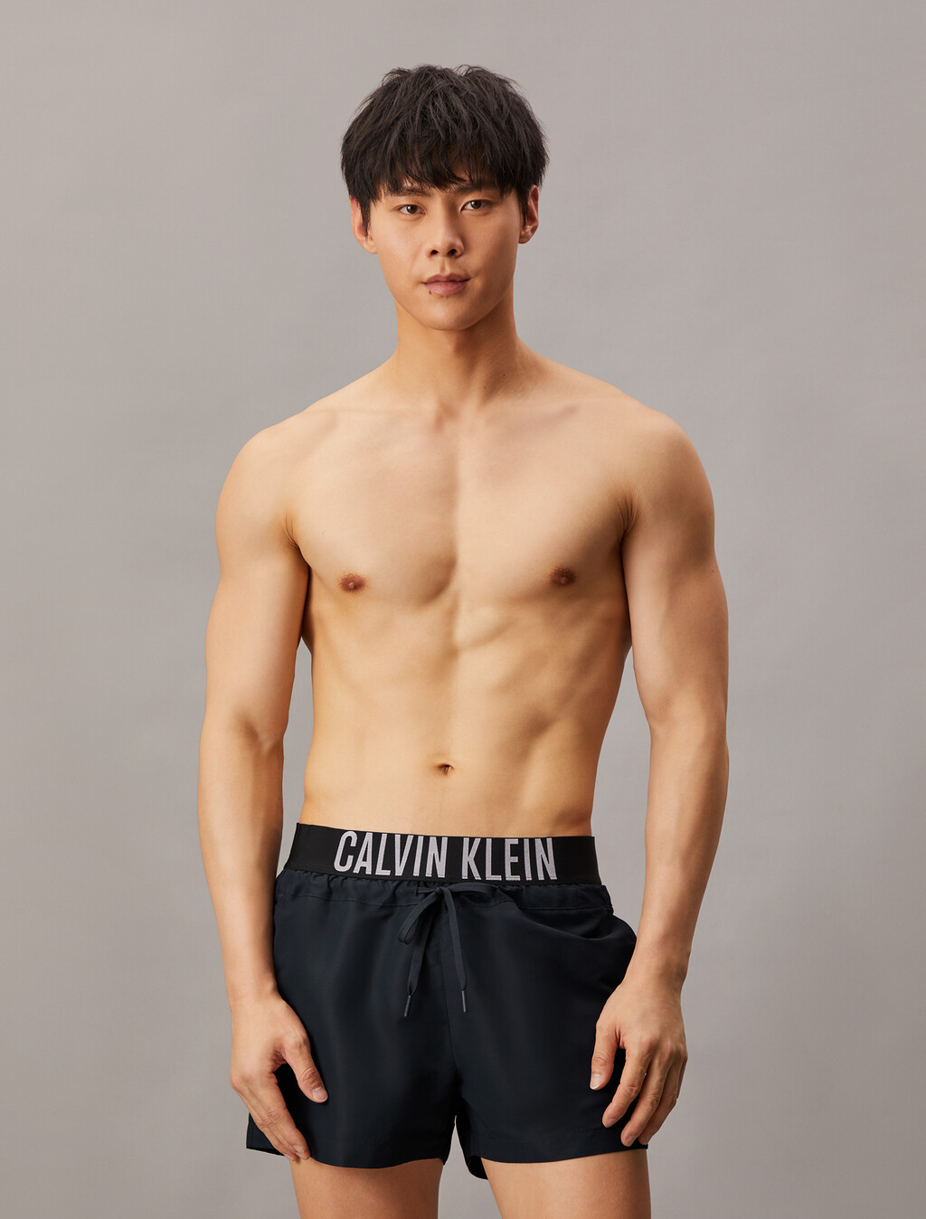 Logo Waistband Swim Shorts - Intense Power, Dark Sapphire, hi-res