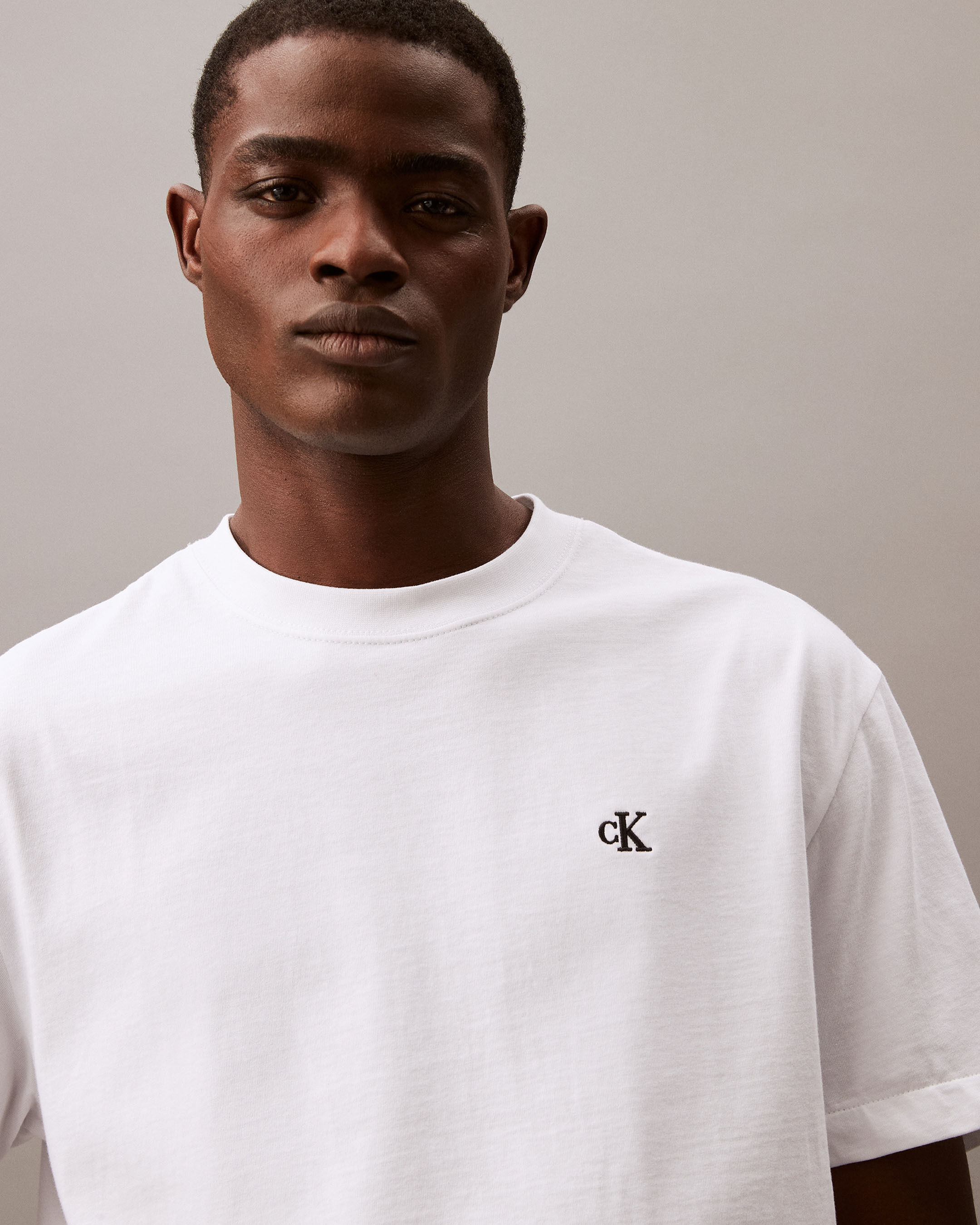 Calvin klein sleepwear logo crew t shirt hot sale
