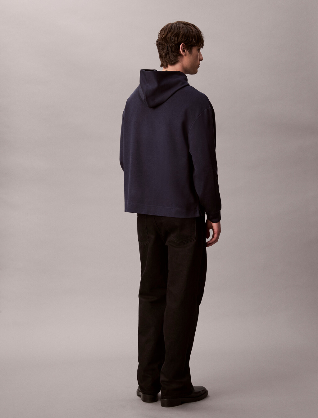 Stretch Wool Blend Hoodie, Dark Sapphire, hi-res