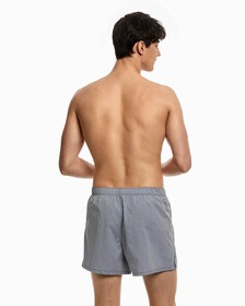 PURE COTTON SLEEP SLIM BOXERS, Blue Chambray Heather, hi-res