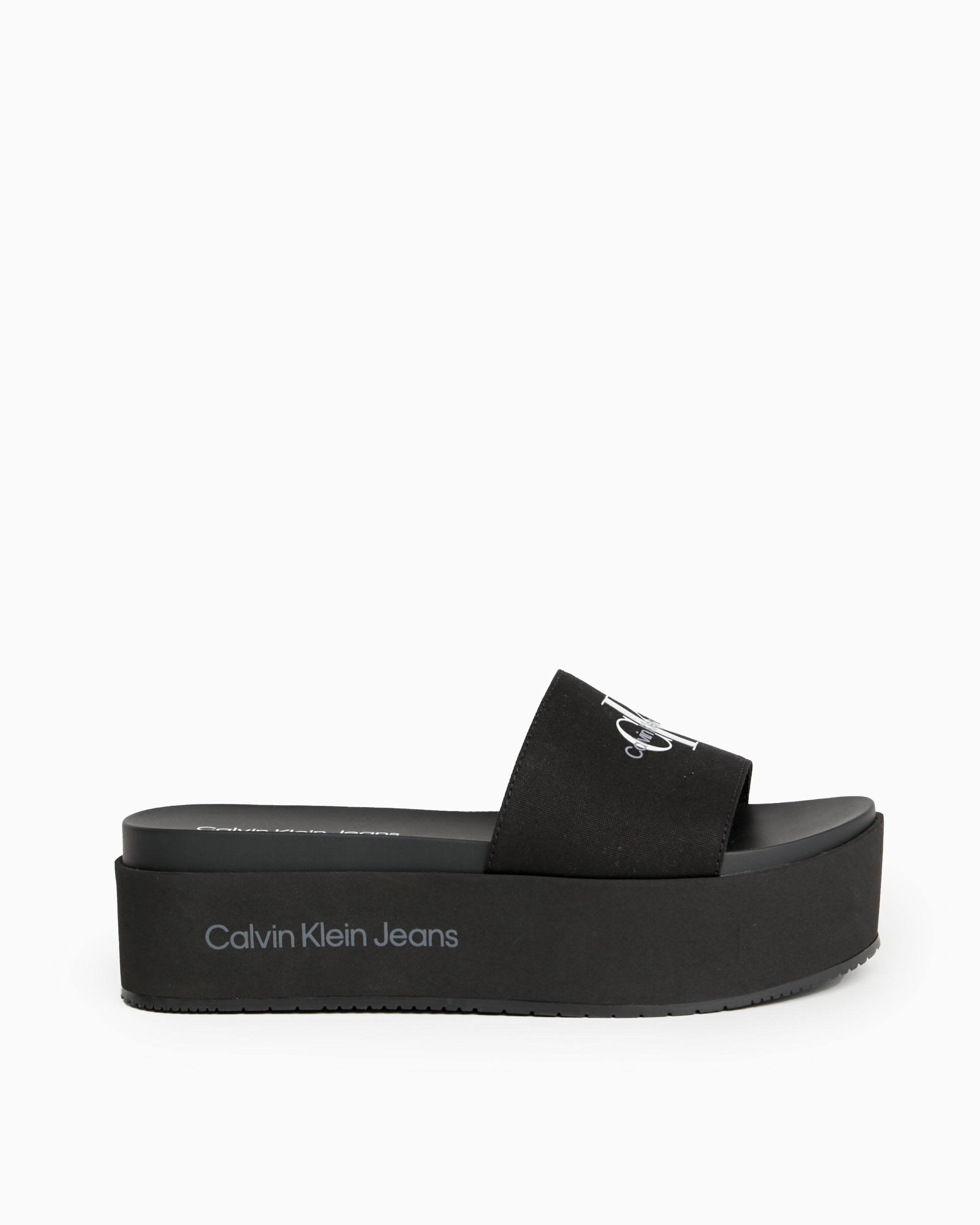 White calvin klein discount slides