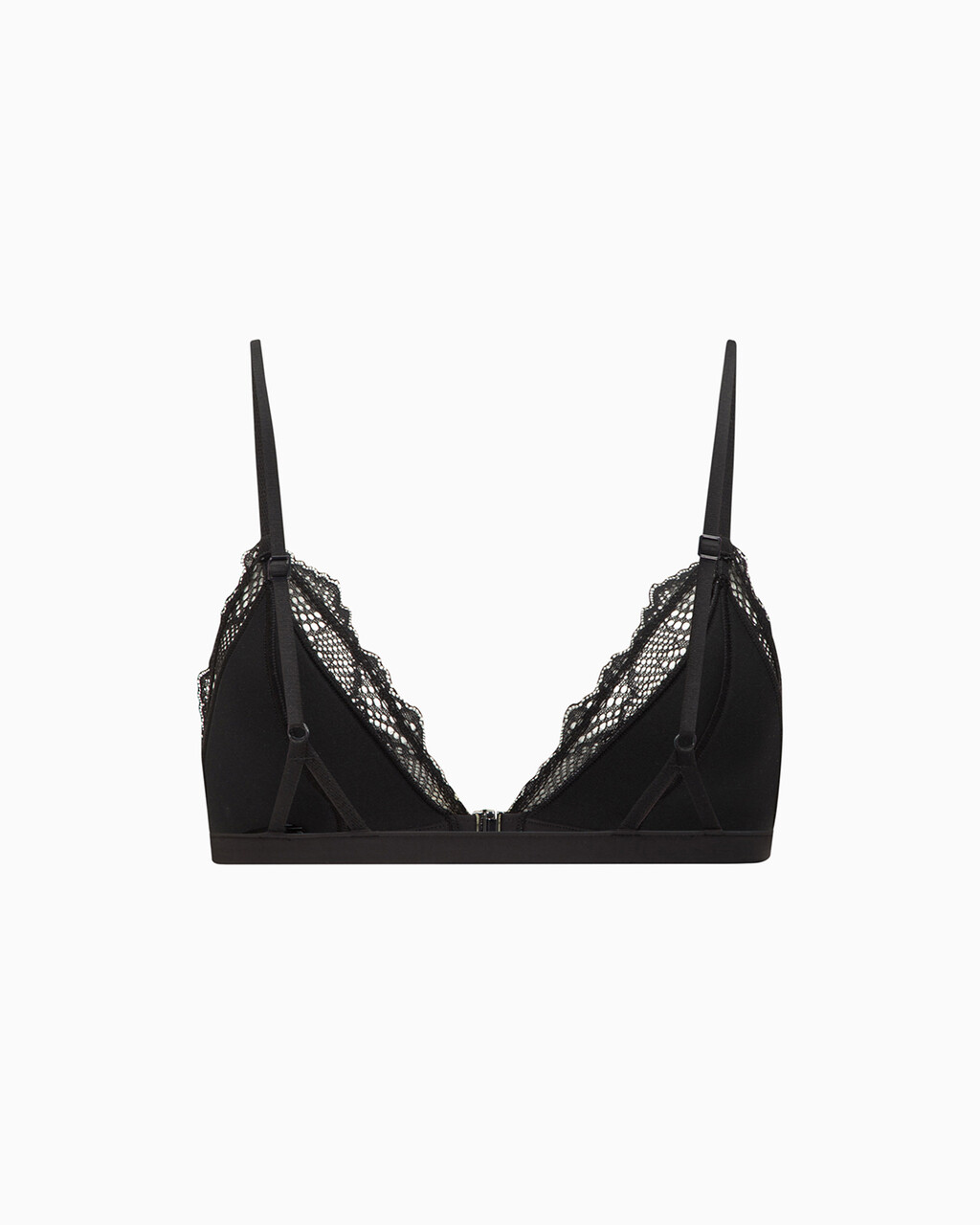 Lace Lightly Lined Triangle Bra | black | Calvin Klein Singapore