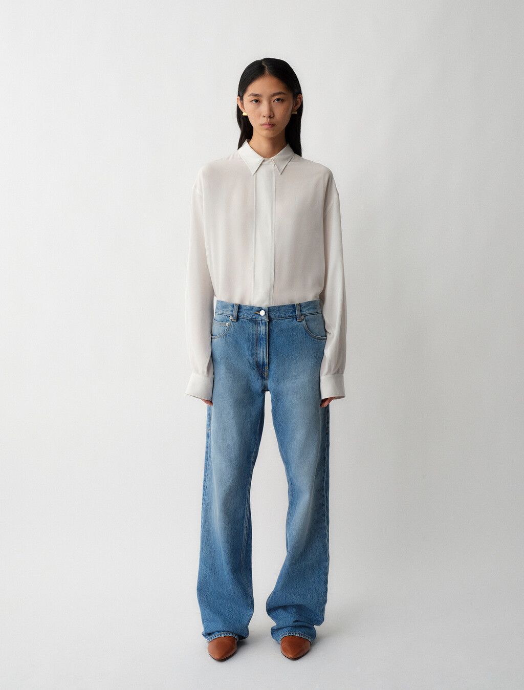 02 Low Rise Straight Jeans, Light Blue, hi-res