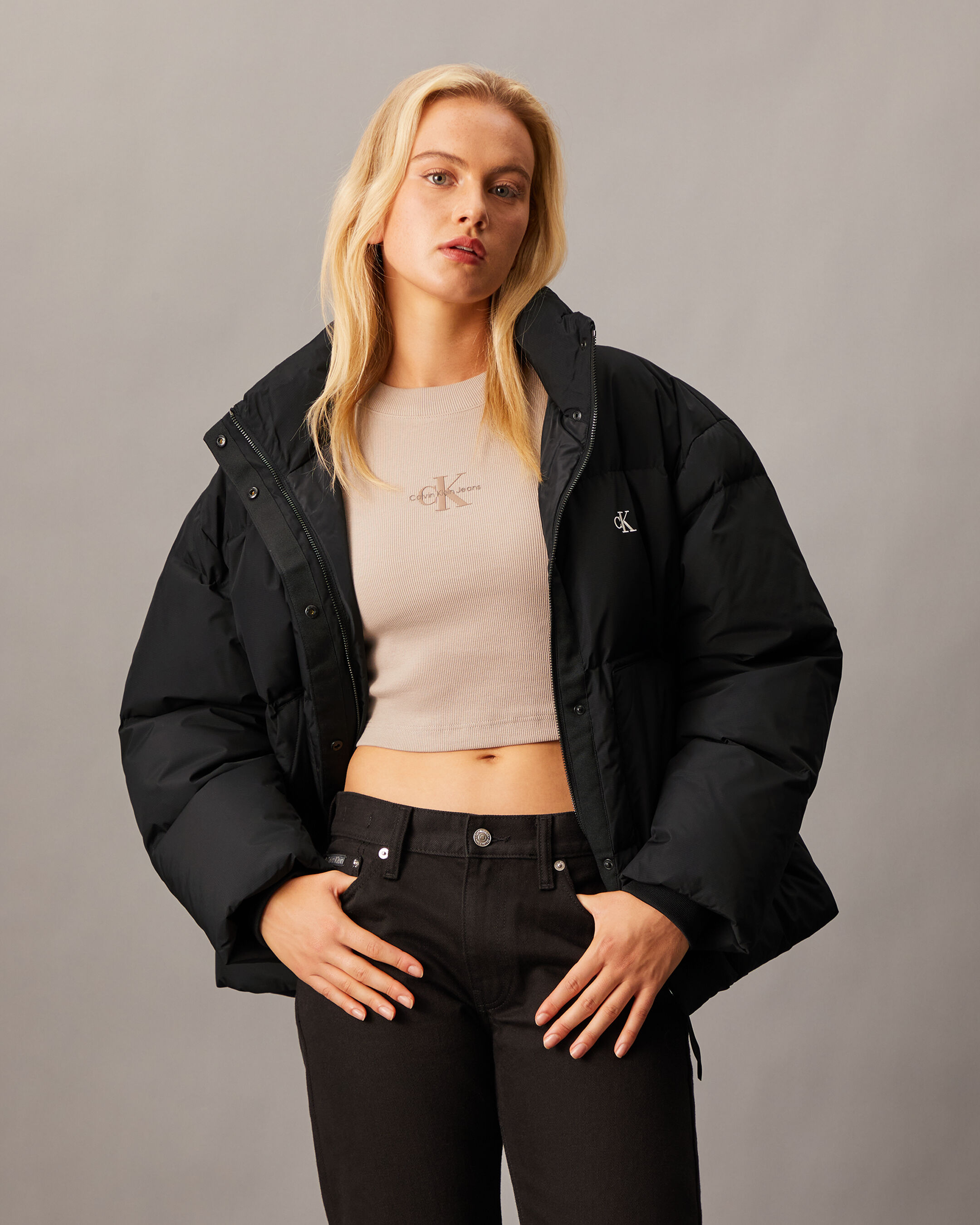 Calvin klein women's down jacket discount