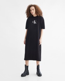 ARCHIVAL NEUTRALS MONOGRAM T-SHIRT DRESS, Ck Black, hi-res