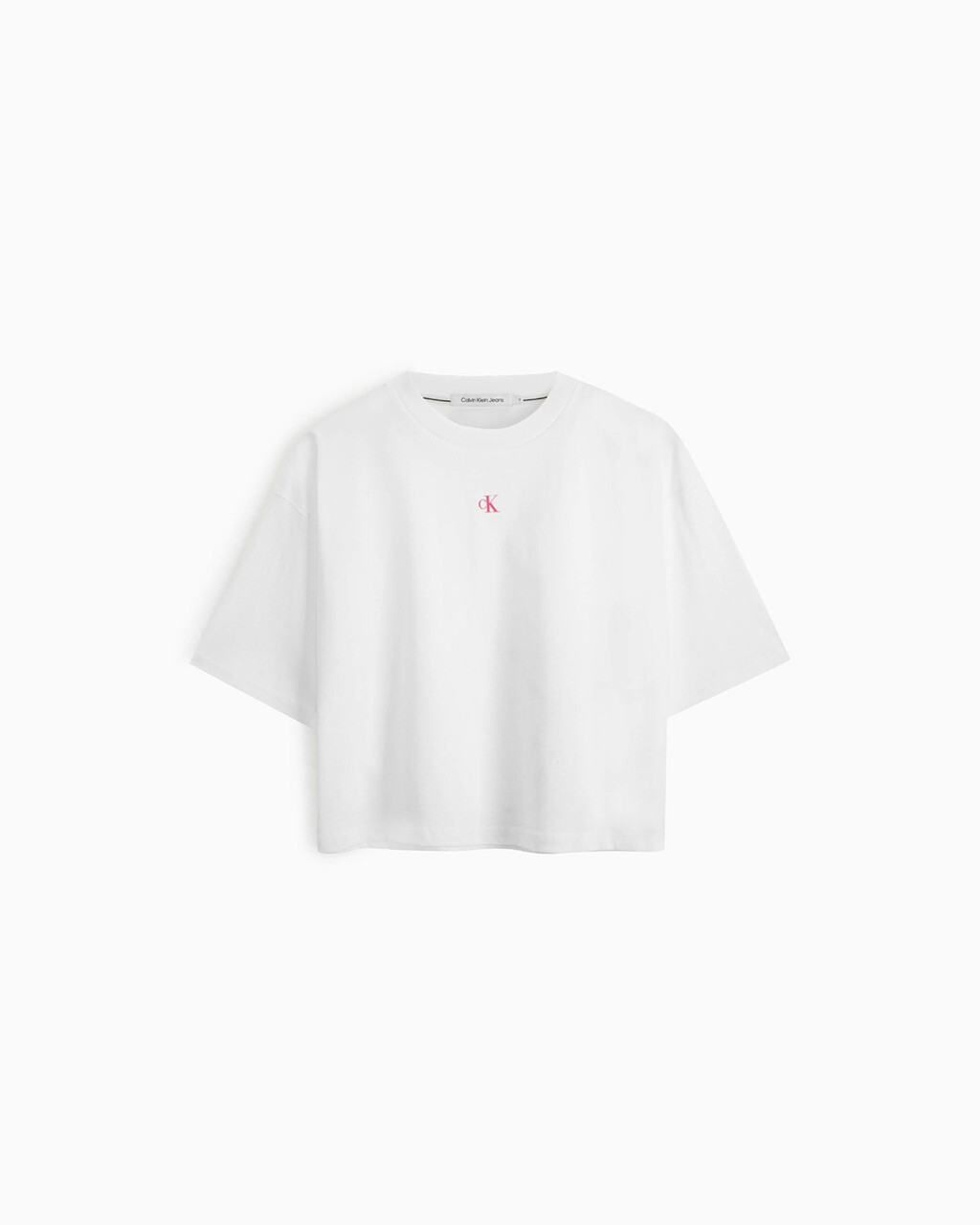 STACKED MONOGRAM TEE, Bright White, hi-res