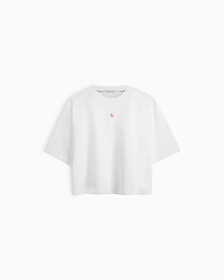STACKED MONOGRAM TEE, Bright White, hi-res