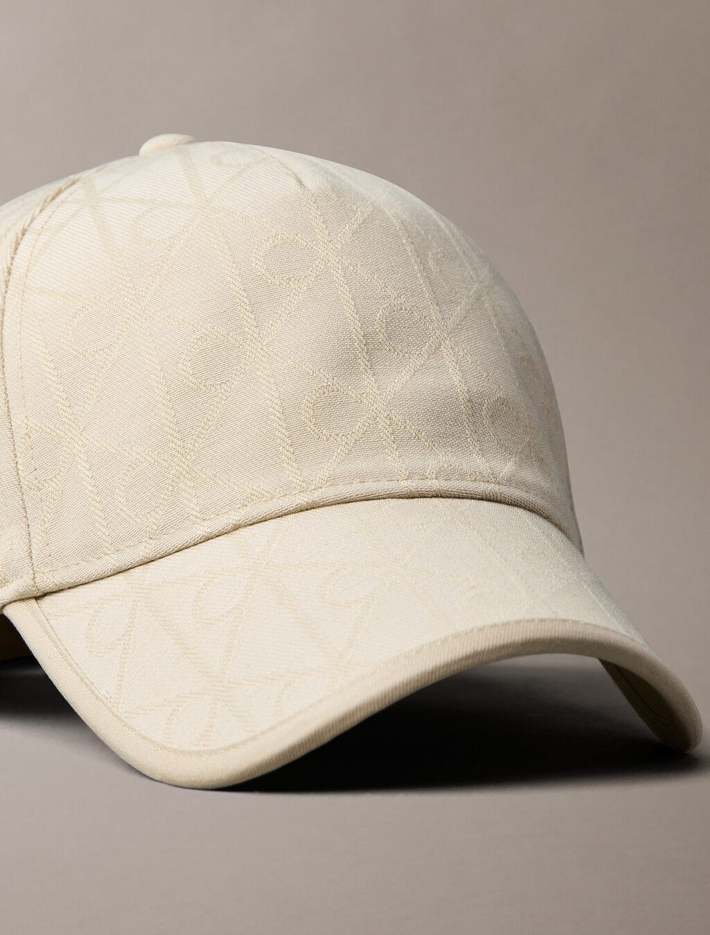 Logo Jacquard Twill Cap, MOONBEAM/BROWN RICE AOP, hi-res