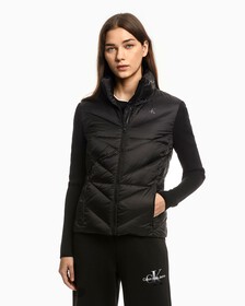 MIX MEDIA DOWN PUFFER JACKET, Ck Black, hi-res